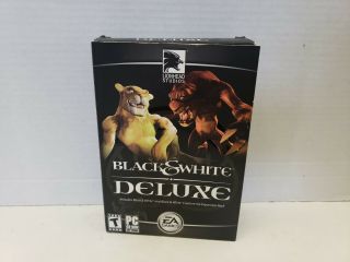 Black & White Deluxe Ea Pc Game Rare For Xp And Others Cib