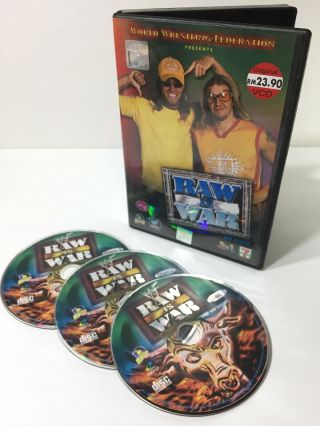 Rare Official Wwf Raw Is War 2001 3 - Disc Vcd Set By 7 - 11 Stores In Malaysia