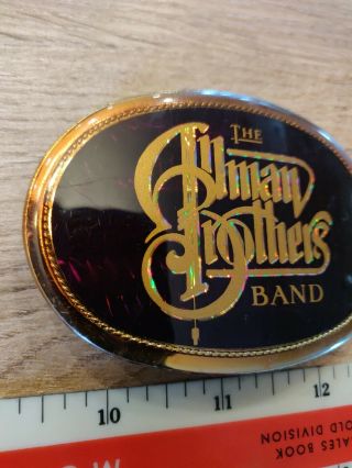 THE ALLMAN BROTHERS BAND VINTAGE PACIFICA 1978 HOLOGRAM BELT BUCKLE.  RARE 3