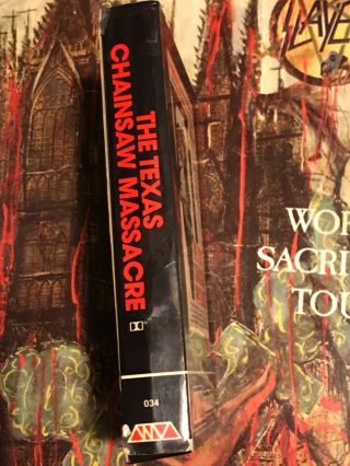 The Texas Chainsaw Massacre VHS Wizard Video Rare Horror Full Flap Box 3