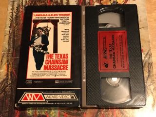 The Texas Chainsaw Massacre VHS Wizard Video Rare Horror Full Flap Box 7