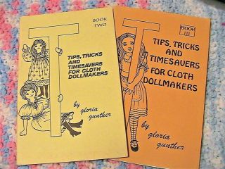 Gloria Gunther Book 2 & 3 Rare & Out Of Print Cloth Art Doll Patterns Know How