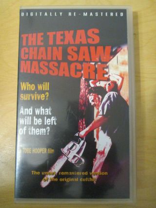 Vhs The Texas Chainsaw Massacre (1974) Rare Finnish Pal Release - Tobe Hooper
