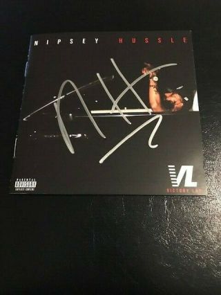 Nipsey Hussle Signed Autographed Rare Cool Victory Lap Cd Crenshaw