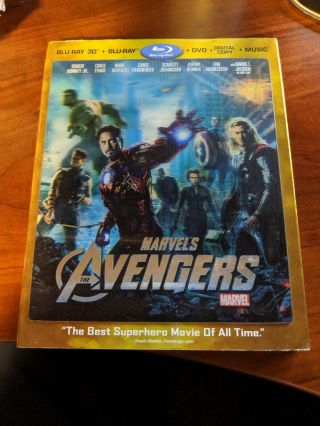 The Avengers (3d & Blu - Ray,  Dvd,  Case,  Artwork,  Rare Slipcover)