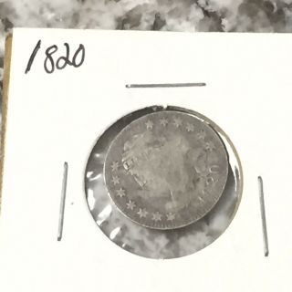 Rare 1820 Capped Bust Us Silver Dime Coin 10 Cents 10c