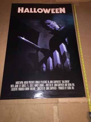 Rare Vintage Halloween Movie Poster 24”x36”st3059 Michael Myers On Stairs