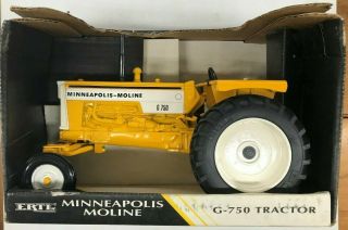 Rare (wide Front End) Minneapolis Moline G - 750 Toy Tractor,  Ertl 1/16 Scale,  Mib