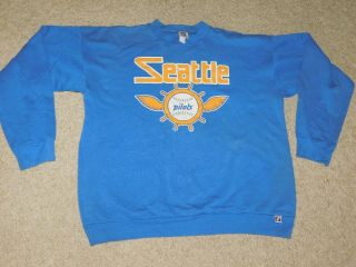 Vintage Rare Mlb Seattle Pilots Baseball Team Logo 7 Sweatshirt Mens Xl
