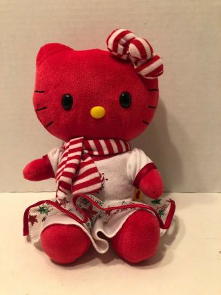 Rare Build A Bear Small - Fry Plush 8 " Red Hello Kitty With Outfit Euc