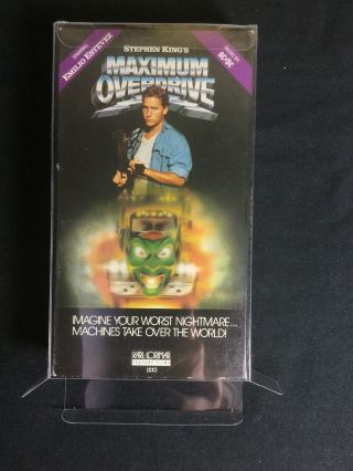 Maximum Overdrive Rare Horror Sci Fi Vhs W Box Protector Stephen King See Store
