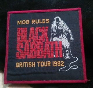 Rare Vintage Black Sabbath Mob Rules Tour Patch Dio,  Tony Iommi,  Lp,  Cd
