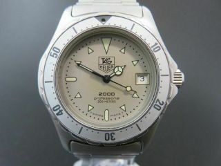 RARE TAG HEUER 2000 Professional 972.  013 Quartz Watch Date [6228] 2
