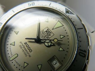 RARE TAG HEUER 2000 Professional 972.  013 Quartz Watch Date [6228] 5