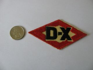 Vintage D - X Dx Oil Gasoline Gas Patch Embroidered Nos Old Stock Very Rare