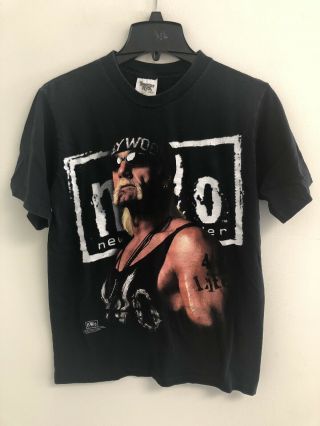 Vintage Nwo Hollywood Hulk Hogan T Shirt Wcw Wrestling Size L Single Stitch Rare