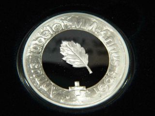 2000 Finland 100 Markkaa Silver Proof Coin With Very Rare 3