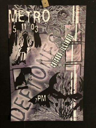 Deftones Chicago Metro 2003 5/11/03 Rare Concert Poster Signed 02/50 Herrera