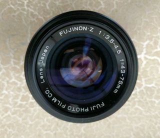 Rare Fujinon 1:3.  5 - 4.  5 F=43 - 75mm Lens Screw Back Fuji Photo Film Co.