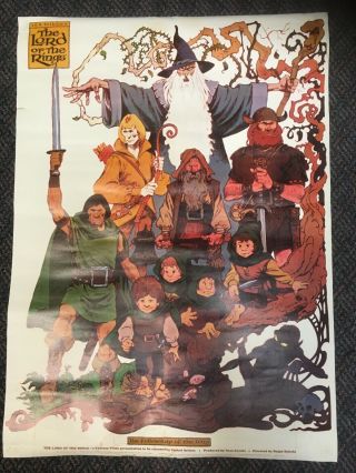 Poster–ralph Bakshi 1978 Lord Of The Rings Animated Film,  Rare Pre - Release