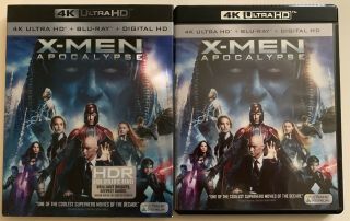 Marvel X - Men Apocalypse 4k Ultra Hd Blu Ray 2 Disc Set,  Rare Oop Slipcover Slip