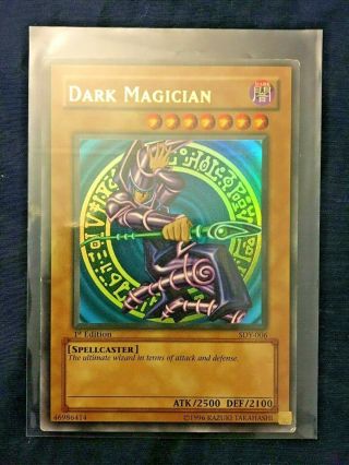 Yugioh Dark Magician Ultra Rare 1st Edition Starter Deck Yugi Sdy - 001 Lp - Mp