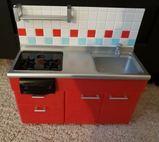 Re - Ment Retired Rare 1/6 Blythe Miniature Red Blue White Kitchen No Box