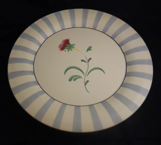 Nwt Lenox Poppies On Blue Botanical 14 " Round Wooden Tray Very Rare
