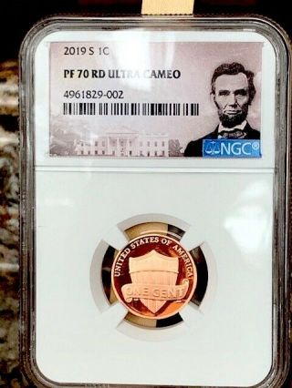 2019 - S Lincoln Cent Ngc Pf 70 Ultra Cameo Rare Perfect