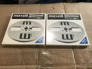 Rare Maxell Mr - 7 Empty Metal Take Up Reel To Reel Tape Nos.