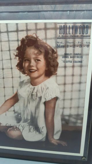 Rare SHIRLEY TEMPLE PARAMOUNT PICTURES Hollywood Theater COLOR PORTRAIT FRAMED 2