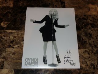 Cyndi Lauper Rare Authentic Hand Signed 8x10 Promo Press Photo Autographed,
