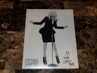 Cyndi Lauper Rare Authentic Hand Signed 8x10 Promo Press Photo Autographed, 4