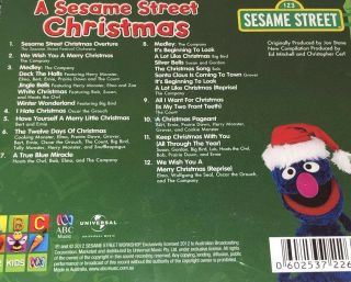 Sesame Street A Christmas CD Rare 2012 Elmo Cookie Monster ABC For Kids 2