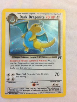 Dark Dragonite - Team Rocket Set - 22/82 - Rare - Pokemon Card - Nm Near