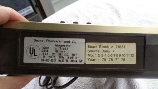 Vintage 70 ' s LED Sears Electric Clock Rare With Swirl Starburst Digital 71851 5
