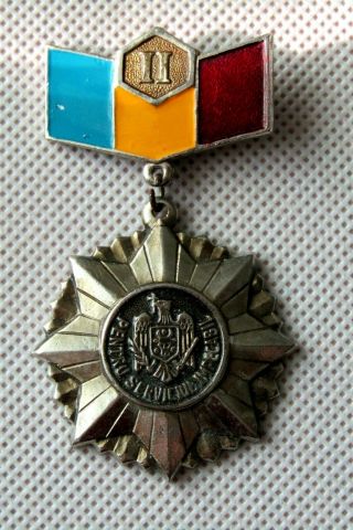 Moldova - Medal For Police Service 15 Years Rare Moldawien