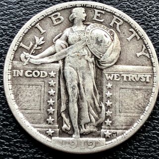 1919 Standing Liberty Quarter 25c Better Grade Rare 18929