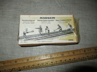 Vintage Rare Marklin 0203 Workmen Figures Ho Scale - Box Examine