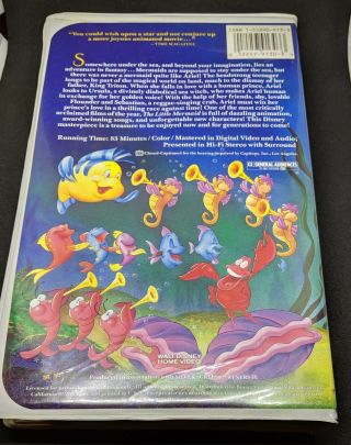 The Little Mermaid (VHS,  1990) Banned Cover (Rare) 2