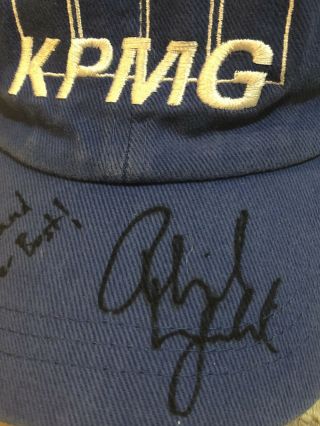 Phil Mickelson Auto Signed KPMG Hat Inscribed to former KPMG CEO Rare 1/1 2