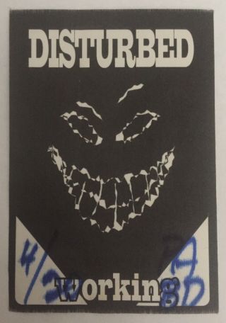 Disturbed 2001 - 01 Rare Tour Backstage All Access Crew Pass