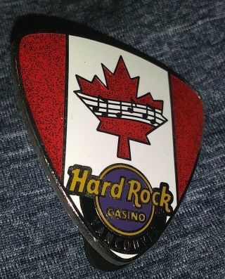 Hard Rock Cafe Hrc Vancouver Maple Leaf Red Guitar Pick Collectible Pin Rare /le