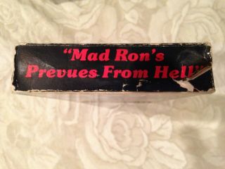 Mad Ron’s Prevues From Hell VHS Rare Horror Gore 3
