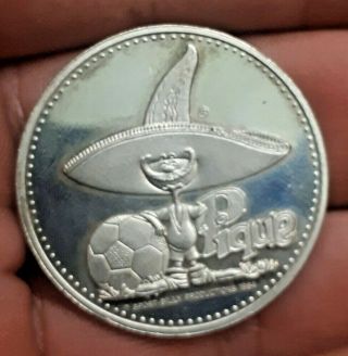 Rare 999 Silver Medal Pique World Cup Mexico 86