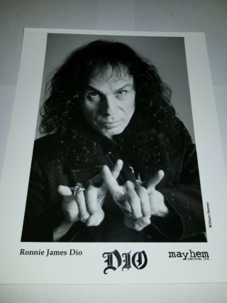 Rare Ronnie James Dio Record Company Promo Photo