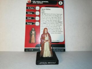 Star Wars Miniatures Obi - Wan Kenobi,  Jedi Spirit 15/60 Very Rare A&e