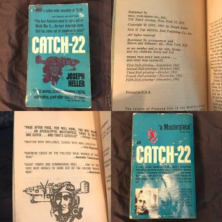 Rare Vintage Catch - 22 By Joseph Heller 1962 Dell Paperback Book 5th Hulu Tv Show