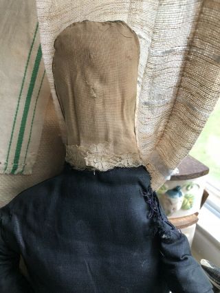 RARE antique Victorian Early cloth BOUDOIR bed doll Possibly Gluckin & Co?? 6