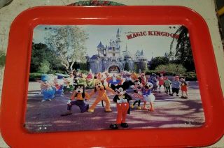 Rare Vintage Walt Disney Magic Kingdom Tv Dinner Tray Mickey,  Minnie